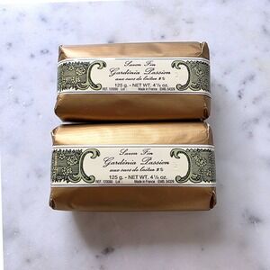 Annick Goutal Gardenia Passion Savon Fin Luxury Scented Bar Soap Set 2 125g